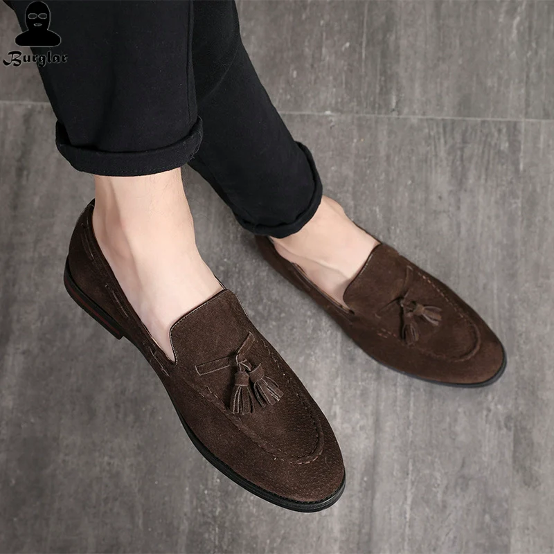 Men's Summer Party Shoes Non-Slip Loafers Moccasins Frosted Men's Shoes - Image 8