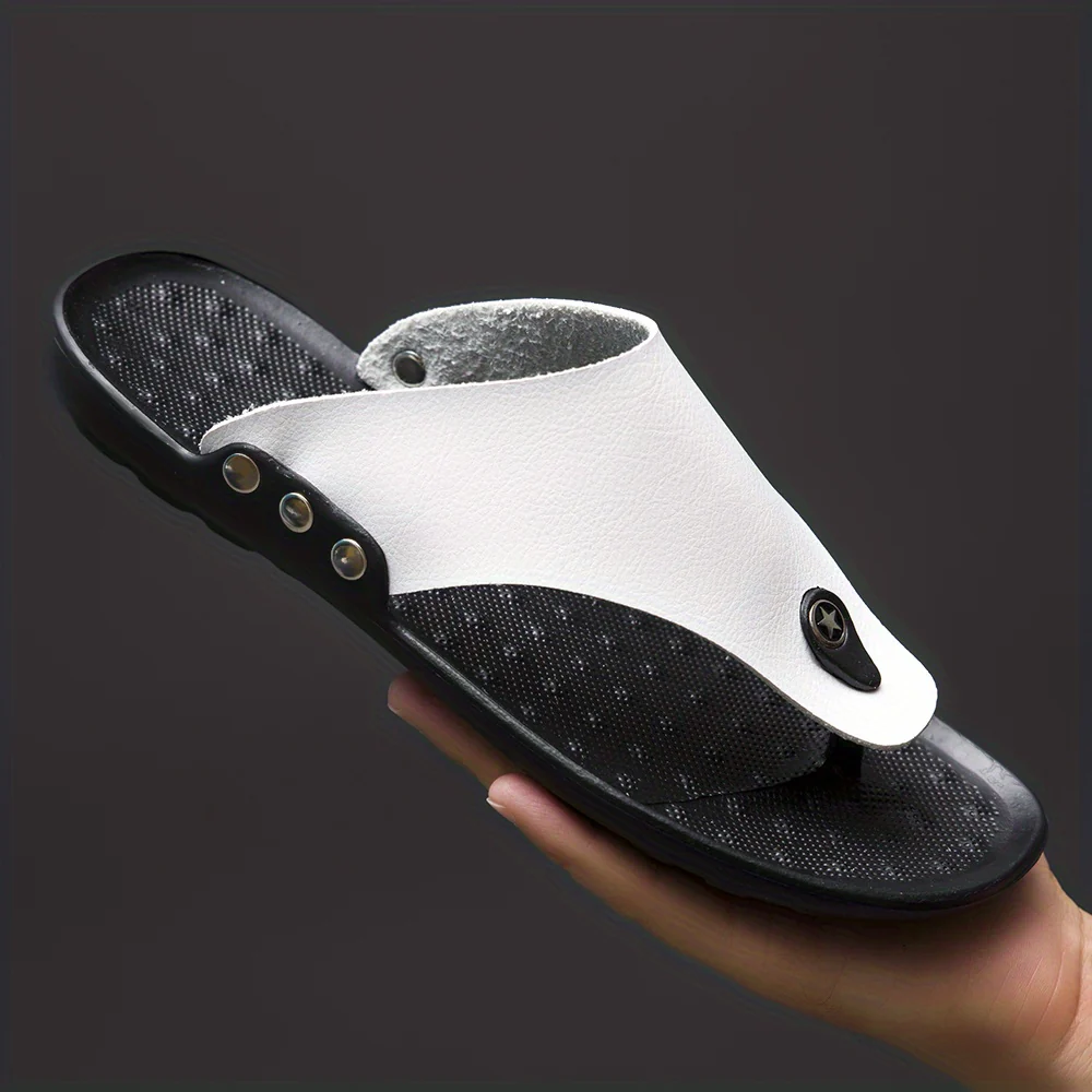 Men's Summer Rome Flip Flop Beach Sandals Comfortable T-Strap Open Toe Slipper Men Slippers - Image 15
