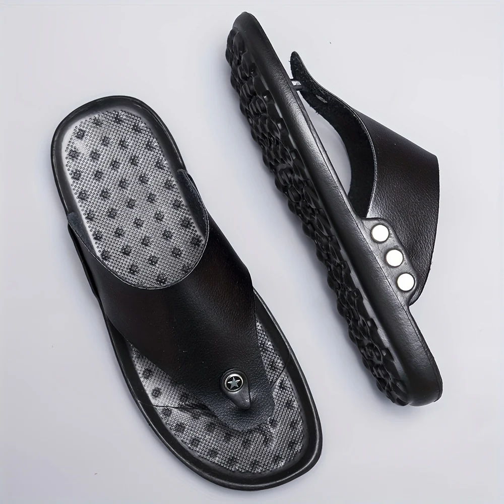 Men's Summer Rome Flip Flop Beach Sandals Comfortable T-Strap Open Toe Slipper Men Slippers - Image 6