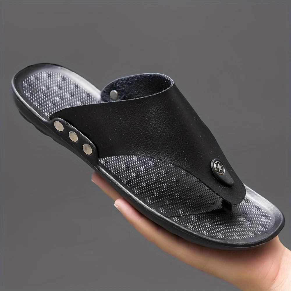 Men's Thong Sandals, Casual Lightweight Flip-flops Shoes Toe Post Sandals For Indoor Outdoor Walking, Beach Shoes For Spring And Summer - Image 10