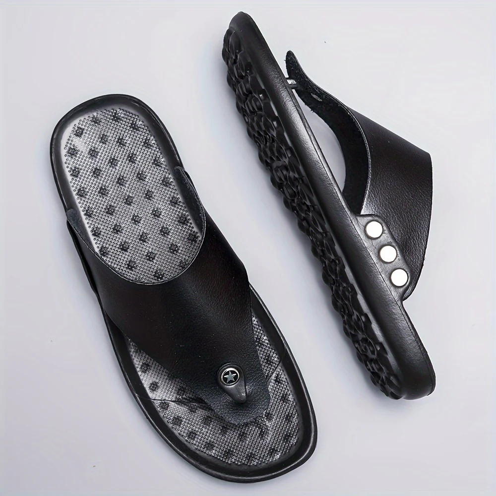 Men's Thong Sandals, Casual Lightweight Flip-flops Shoes Toe Post Sandals For Indoor Outdoor Walking, Beach Shoes For Spring And Summer - Image 6