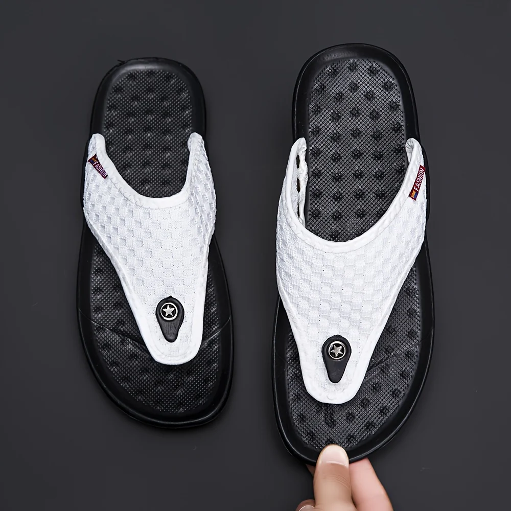 Men's Thong Sandals, Casual Lightweight Flip-flops Shoes Toe Post Sandals For Indoor Outdoor Walking, Beach Shoes For Spring And Summer - Image 7