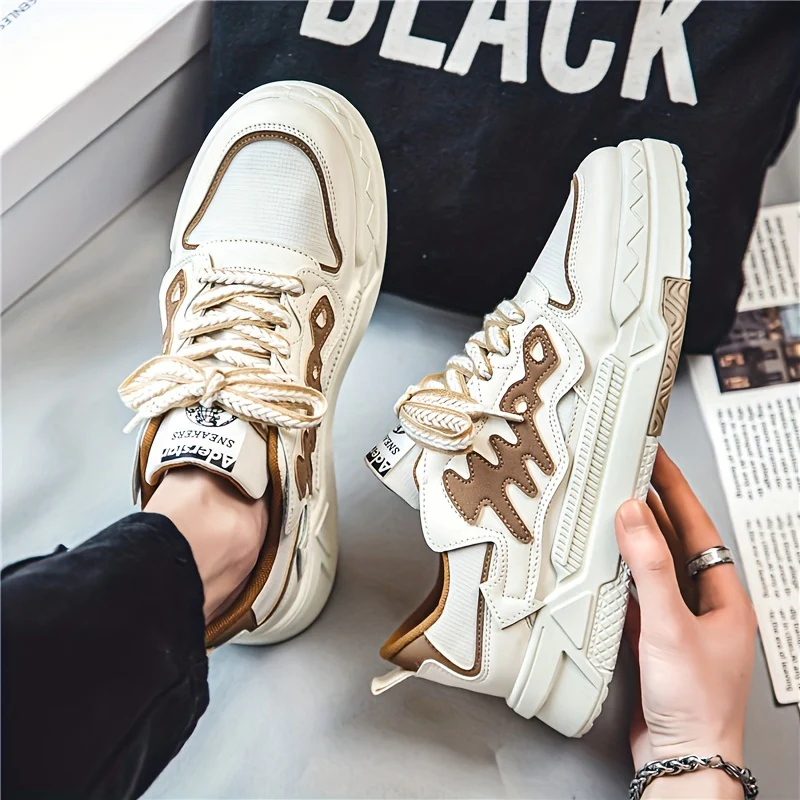 Men's Trendy Alphabets Decor Skate Shoes, Fashionable Non-Slip Sneakers, Men's Footwear - Image 3