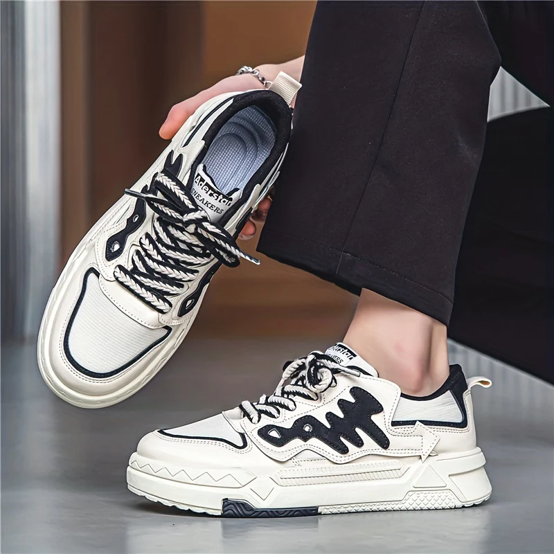 Men's Trendy Alphabets Decor Skate Shoes, Fashionable Non-Slip Sneakers, Men's Footwear - Image 5