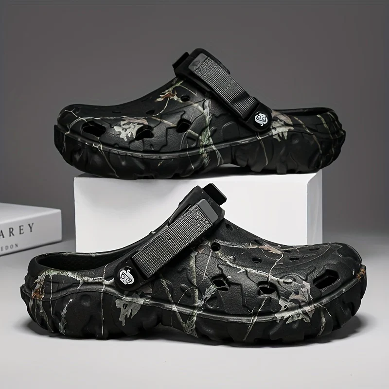 Men's Trendy Hollow Out Breathable Clogs, Comfy Non Slip Durable Soft Sole EVA Slippers For Men's Outdoor Activities, Men's Footwear - Image 6