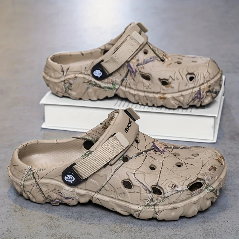 Men's Trendy Hollow Out Breathable Clogs, Comfy Non Slip Durable Soft Sole EVA Slippers For Men's Outdoor Activities, Men's Footwear - Image 7