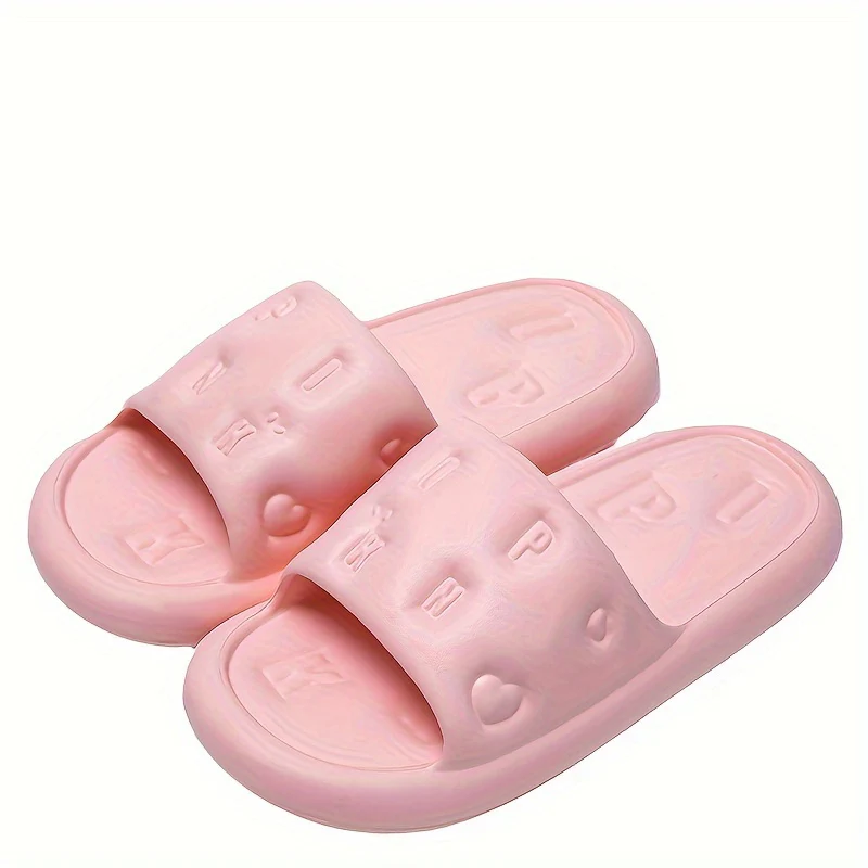 Men's Trendy Letter Print Open Toe Breathable Slippers, Comfy Non Slip Casual Soft Sole EVA Slides, Men's Footwear - Image 8
