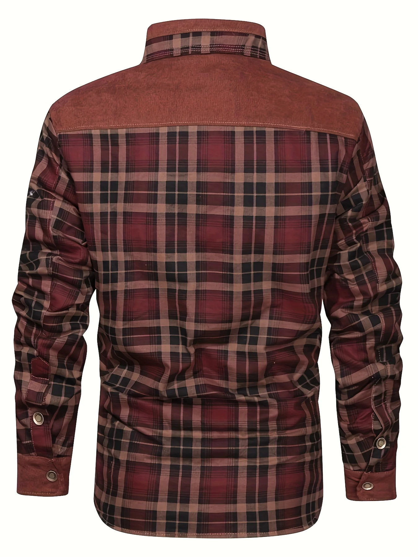 Men's Trendy Thermal Cotton Jacket, Mature Stylish Lapel Button Up Coat For Winter Outdoor Events - Image 9