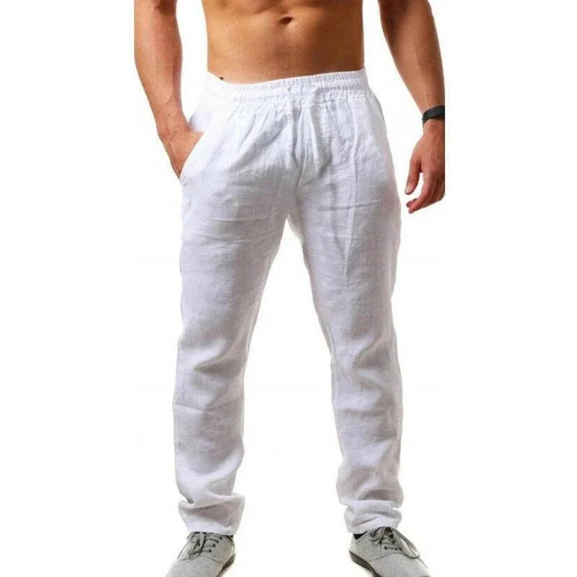 Men's Trousers Ultra-thin Breathable Male Linen Summer Jogger Pant Elastic Waist Boys Training Streetwear Men Clothing Quick-dry - Image 2