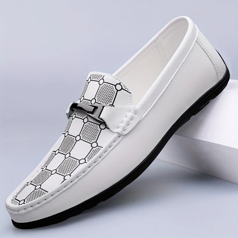 Men's Vintage Slip On Microfiber Upper Loafer Shoes, Comfy Non Slip Durable Rubber Sole Casual Walking Shoes, Men's Footwear - Image 9
