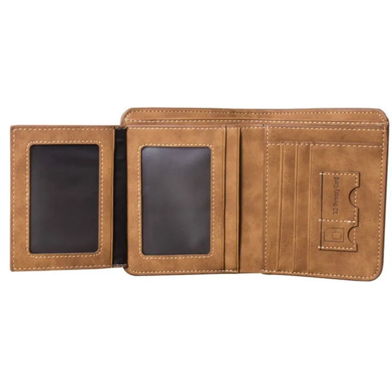 Men's Wallet Leather Billfold Slim Hipster Cowhide Credit Card/ID Holders Inserts Coin Purses Luxury Business Foldable Wallet - Image 3