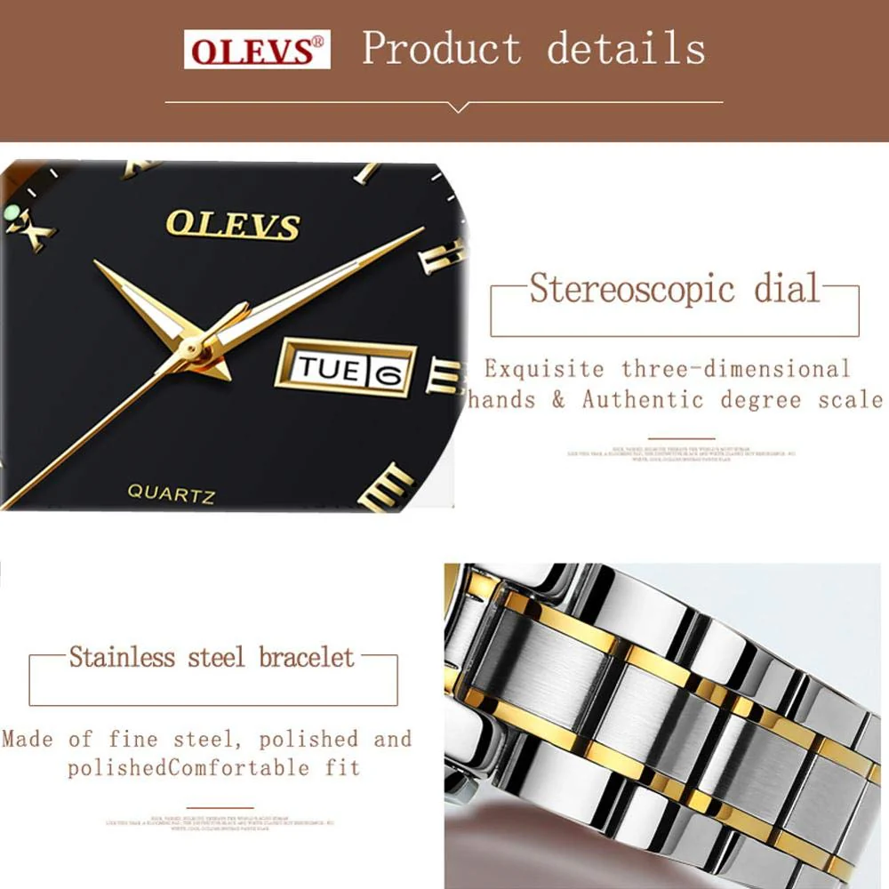 Mens Watches with Day and Date,Mens Dress Wrist Watch Casual Classic Stainless Steel Quartz Watch,Roman Numeral Watches for Men Black Calendar Wristwatch for Man,Mens Luminous Watch,Black Dial Watch - Image 5