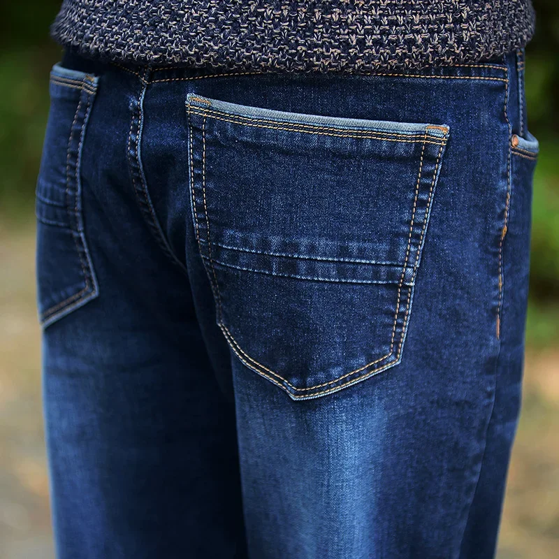 Mens Wide Leg Jeans Slightly Flared Slim Fit Famous Brand Blue Black jeans Designer Classic Male Stretch Denim pantd - Image 6