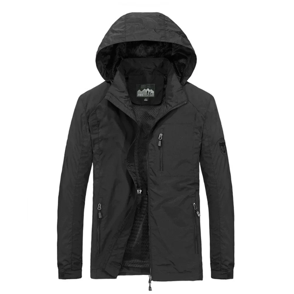 Men's Windbreaker Jackets Waterproof Hooded Water Proof Wind Breaker Casual Coat Male Clothing  Autumn Jackets Men TOP - Image 4