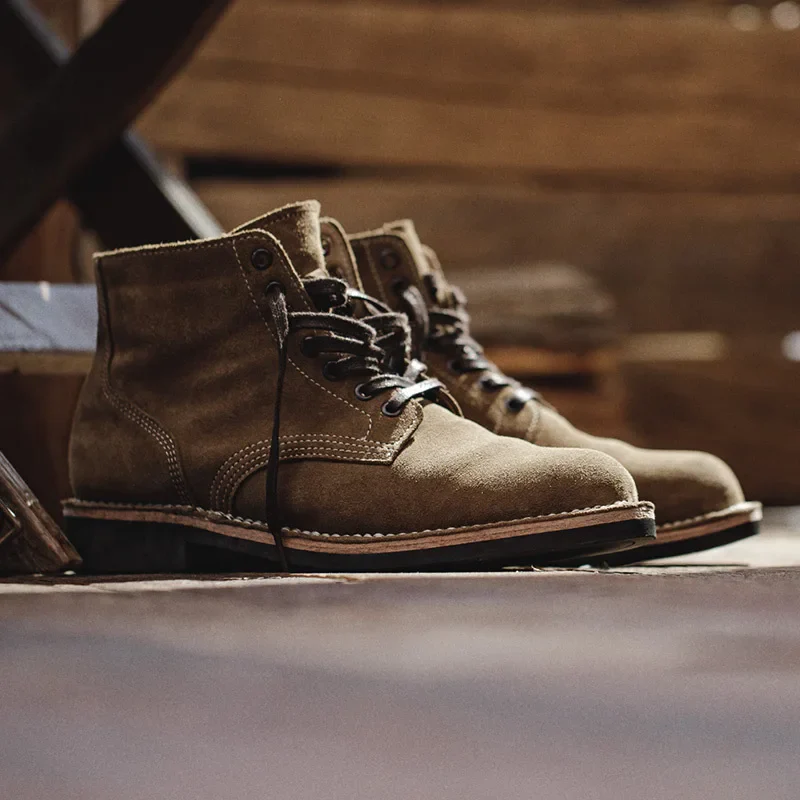 Men's Work Boots Spring American Style High Top Desert Boots Vintage Military Boots Mid Top Motorcycle Ankle Boots - Image 5