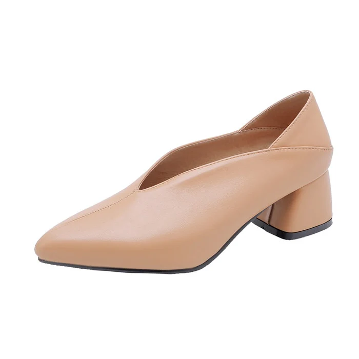 Meotina High Heels Women Pumps Fashion Square High Heels Mules Shoes Pointed Toe Office Ladies Shoes Spring New Large Size 33-46 - Image 2
