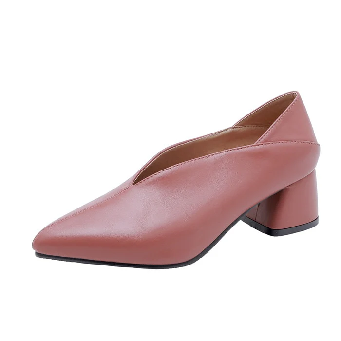Meotina High Heels Women Pumps Fashion Square High Heels Mules Shoes Pointed Toe Office Ladies Shoes Spring New Large Size 33-46 - Image 4
