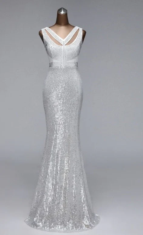 Sexy Mermaid evening dresses woman party night floor length formal dress - Image 3