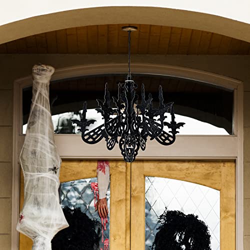 MIAHART 2 Pack Halloween Haunted House Hanging Decoration 14 Inch Glitter Chandelier Swirl Ceiling Decor Set - Image 3