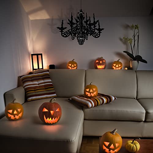 MIAHART 2 Pack Halloween Haunted House Hanging Decoration 14 Inch Glitter Chandelier Swirl Ceiling Decor Set - Image 6