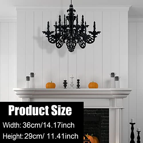 MIAHART 2 Pack Halloween Haunted House Hanging Decoration 14 Inch Glitter Chandelier Swirl Ceiling Decor Set - Image 8