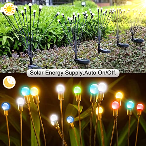 Micacorn Solar Garden Lights, Solar Firefly Lamp 2 Pack 2 Modes 20 LED Swaying Solar Firefly Lights Solar Waterproof Garden Decorative Lights for Yard Parties Wedding Pathway Outdoor Decoration - Image 13