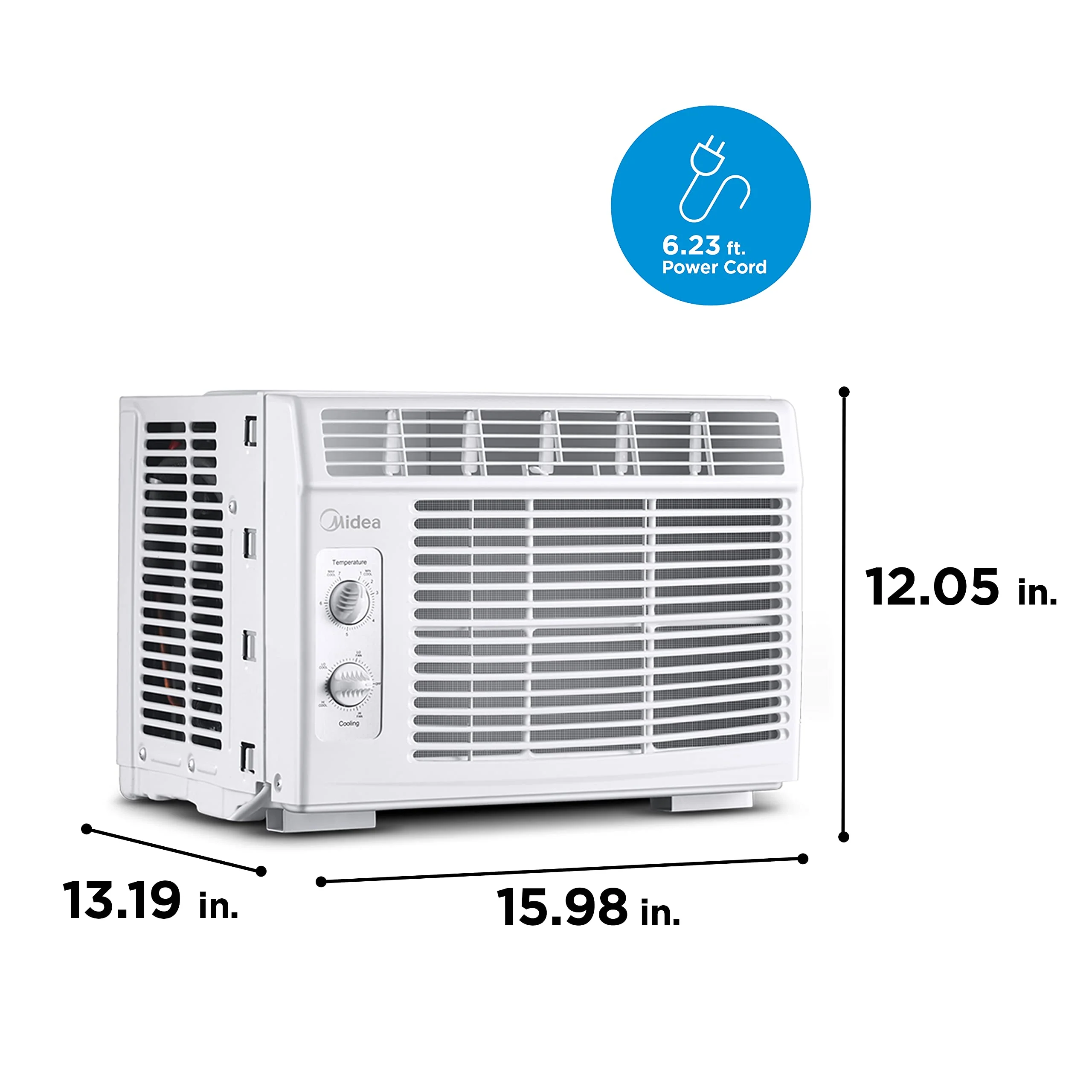 Midea 5,000 BTU EasyCool Small Window Air Conditioner - Cool up to 150 Sq. Ft. with Easy-to-Use Mechanical Controls and Reusable Filter, Perfect for Small Bedroom, Living Room, Home Office - Image 4