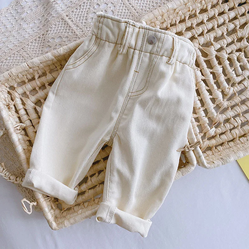 MILANCEL 2024 Spring Autumn Solid Kids Boys Straight Pants Fashion Children Clothing Trousers Brief Jeans for 1-6 Years - Image 30