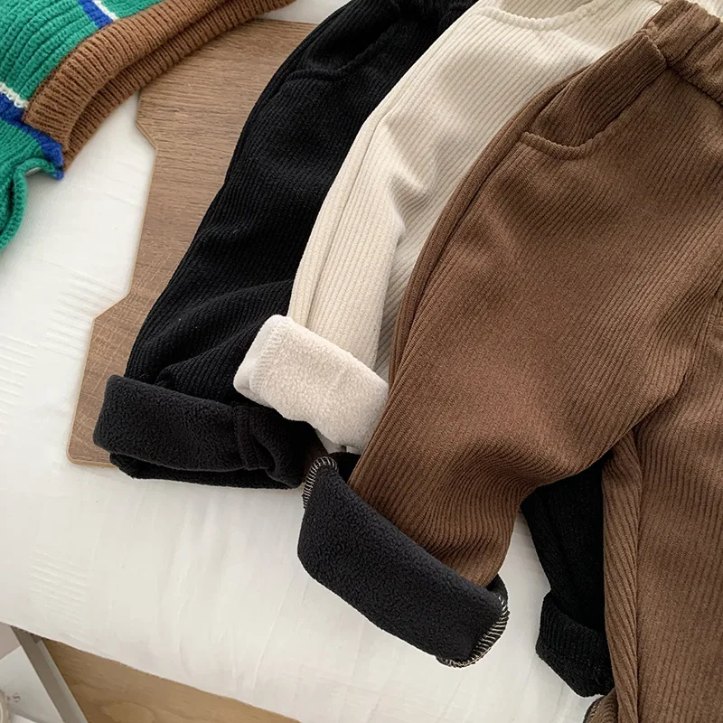 MILANCEL 2024 Spring Autumn Solid Kids Boys Straight Pants Fashion Children Clothing Trousers Brief Jeans for 1-6 Years - Image 5