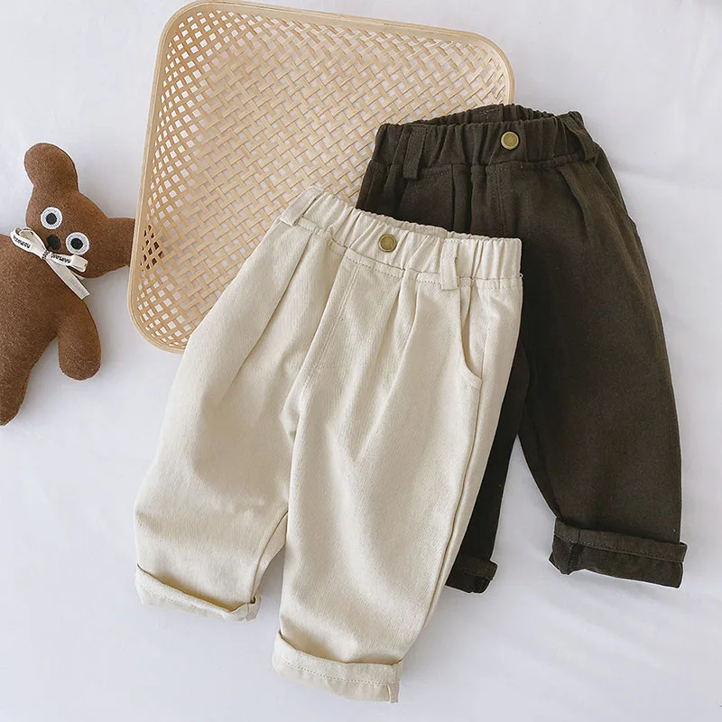 MILANCEL 2024 Spring Autumn Solid Kids Boys Straight Pants Fashion Children Clothing Trousers Brief Jeans for 1-6 Years - Image 6