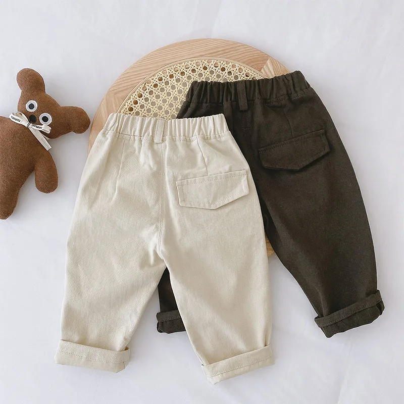 MILANCEL 2024 Spring Autumn Solid Kids Boys Straight Pants Fashion Children Clothing Trousers Brief Jeans for 1-6 Years - Image 7