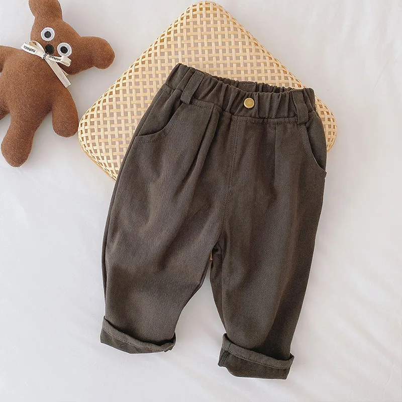 MILANCEL 2024 Spring Autumn Solid Kids Boys Straight Pants Fashion Children Clothing Trousers Brief Jeans for 1-6 Years - Image 8