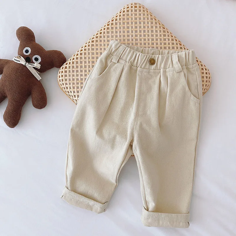 MILANCEL 2024 Spring Autumn Solid Kids Boys Straight Pants Fashion Children Clothing Trousers Brief Jeans for 1-6 Years - Image 9