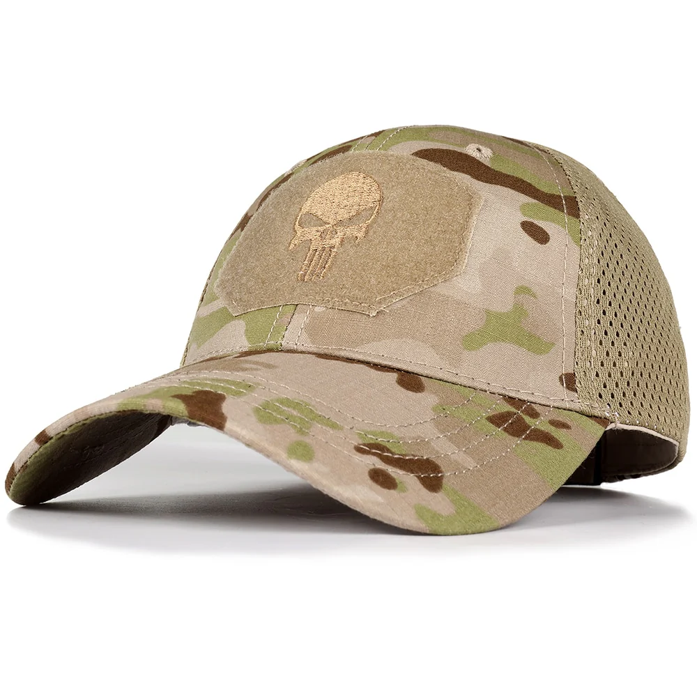 Military Skull Baseball Caps Ghost Camouflage Tactical Army Combat Paintball Adjustable Cap Summer Sun Hats Men Women Fashion - Image 2