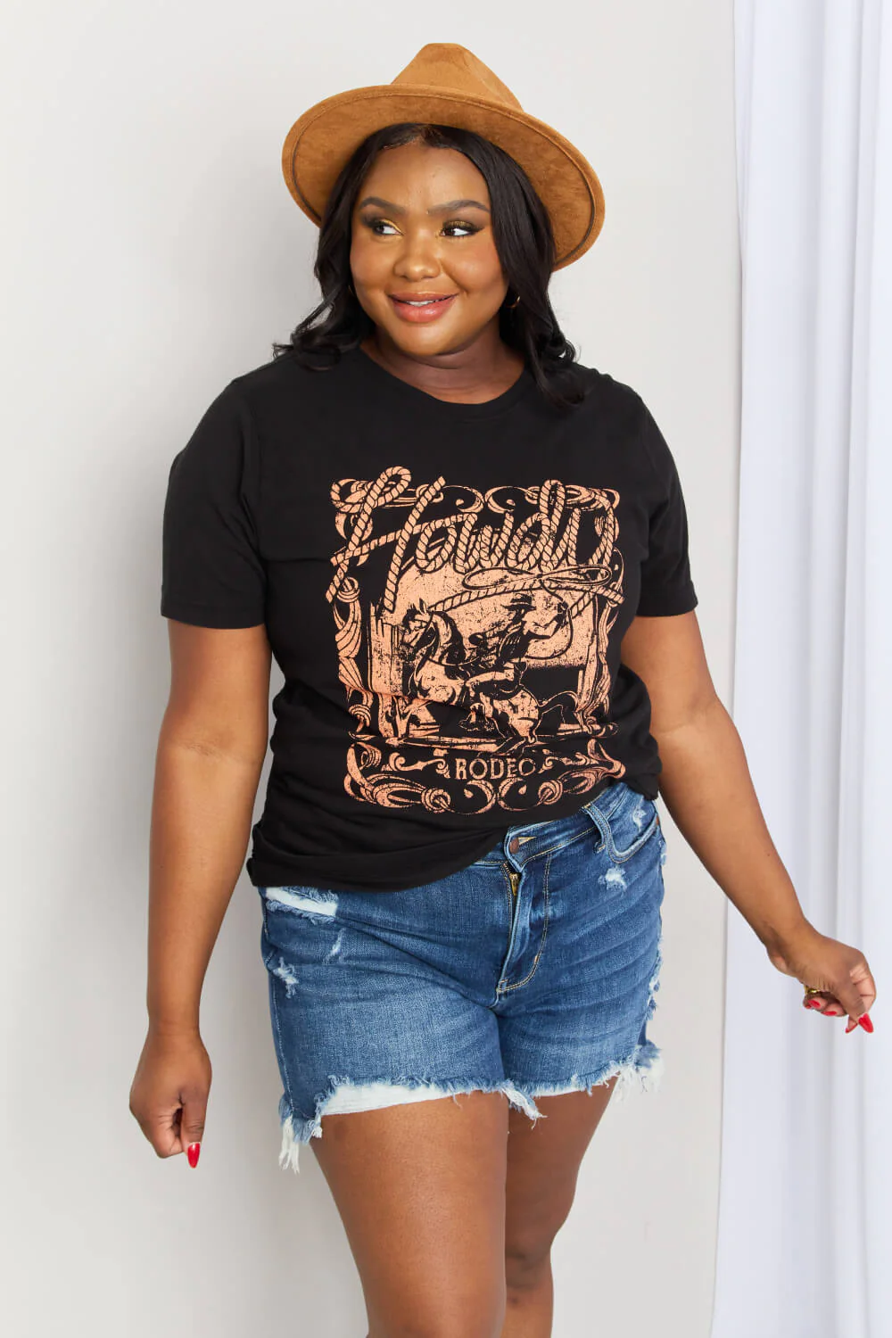 mineB Full Size Graphic Round Neck Tee - Image 3