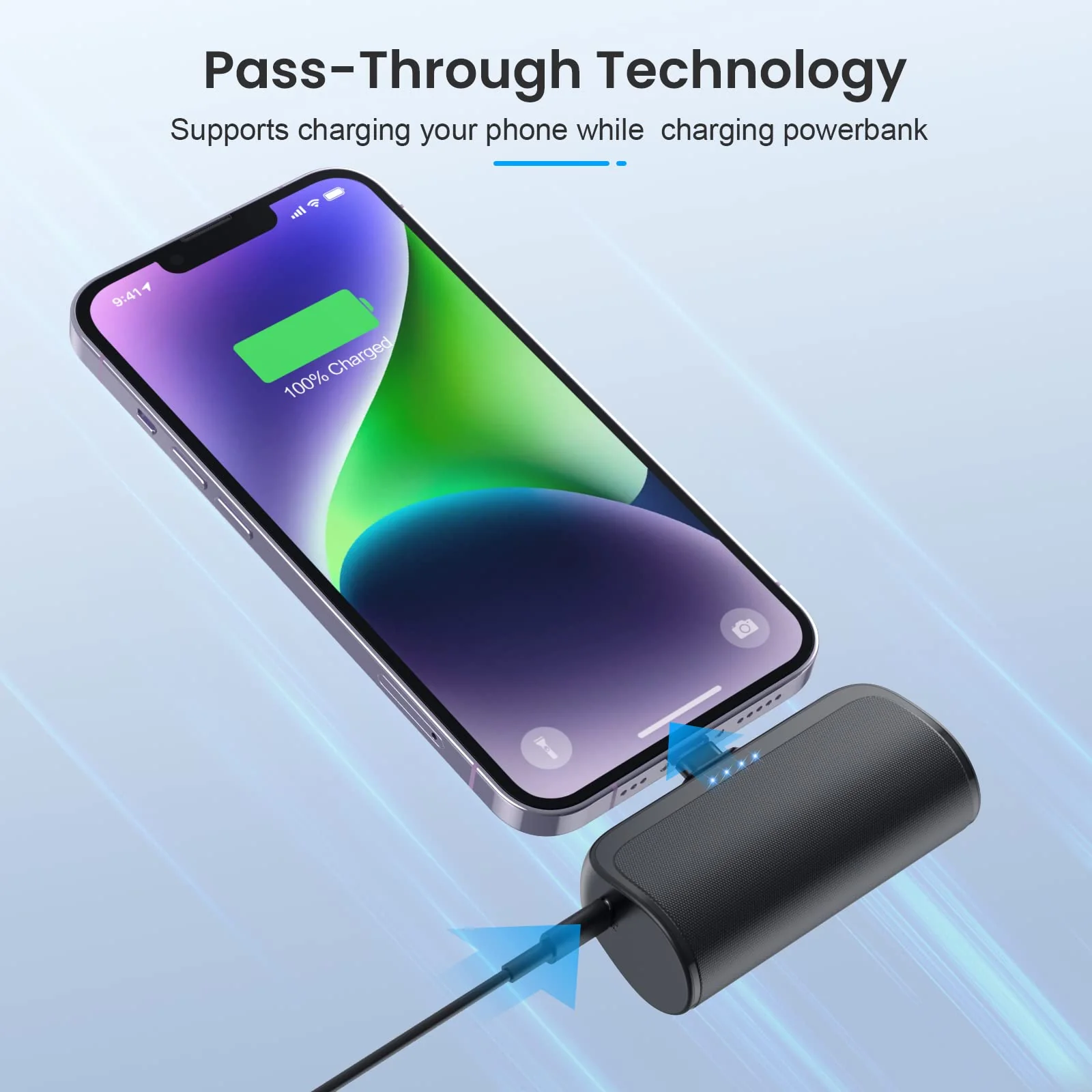 Mini Portable Charger Power Bank for iPhone,5200mAh Portable Phone Charger, Ultra-Compact PD Fast Charging Battery Pack Compatible with iPhone 14/14 Plus/Pro Max/13/12/12 Mini/11/XS/XR/X/8/7/6/6s - Image 3