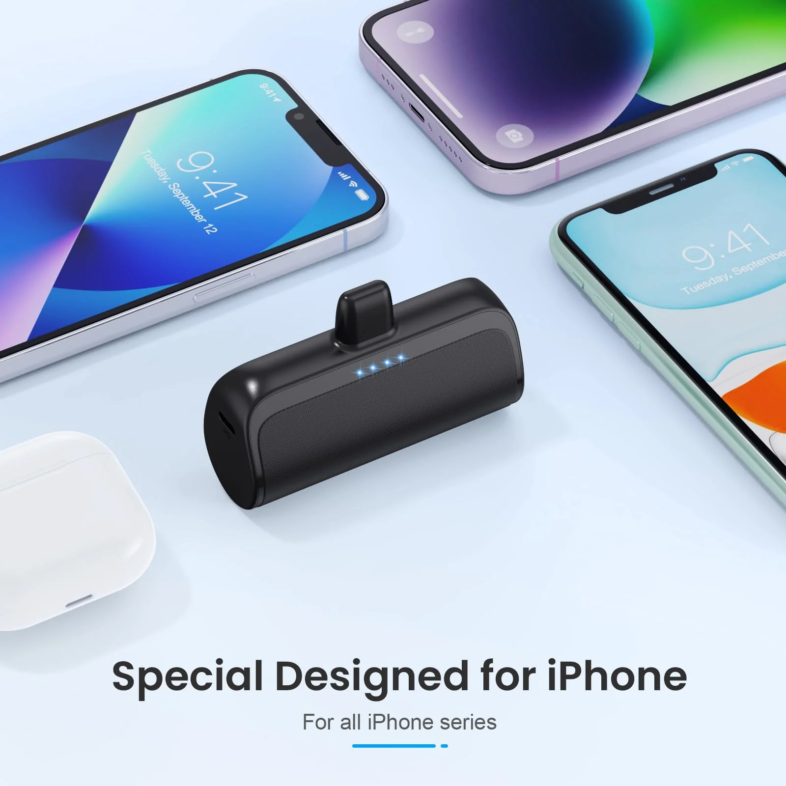Mini Portable Charger Power Bank for iPhone,5200mAh Portable Phone Charger, Ultra-Compact PD Fast Charging Battery Pack Compatible with iPhone 14/14 Plus/Pro Max/13/12/12 Mini/11/XS/XR/X/8/7/6/6s - Image 7