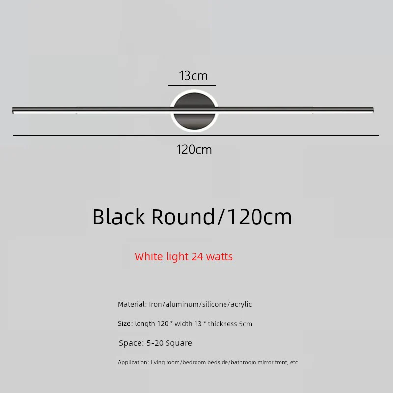 Minimalist Modern Bathroom Bench Study Mirror Headlight - Image 25
