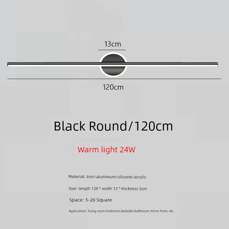 Minimalist Modern Bathroom Bench Study Mirror Headlight - Image 33