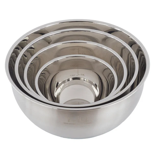 MIU Stainless Steel Mixing Bowls with Graters, Set of 4 - Image 2