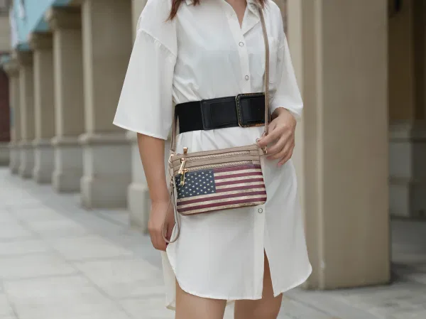 MKF Collection Alisson Vegan Leather Women FLAG Crossbody - Image 3