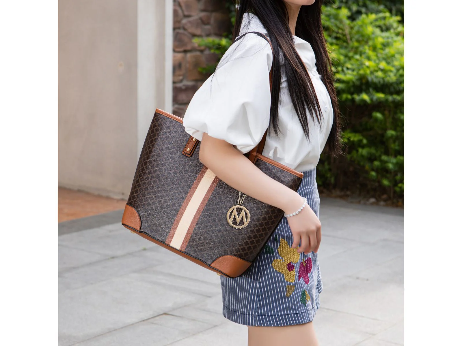 MKF Collection Arya Vegan Leather Women's Tote Bag with Wristlet Pouch– 2 pieces by Mia k - Image 32
