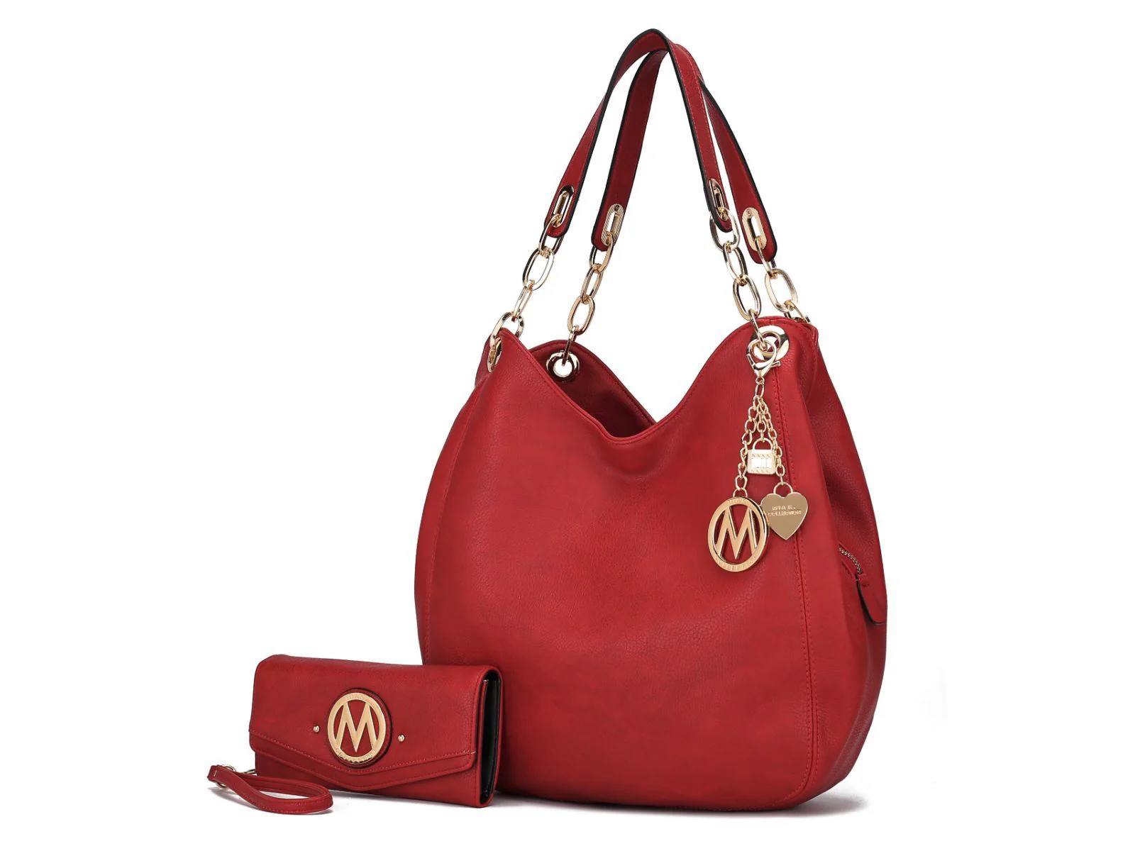 MKF Collection Ashley Vegan Leather Women's Hobo Shoulder Bag with Wallet- 2 pieces by Mia k - Image 15
