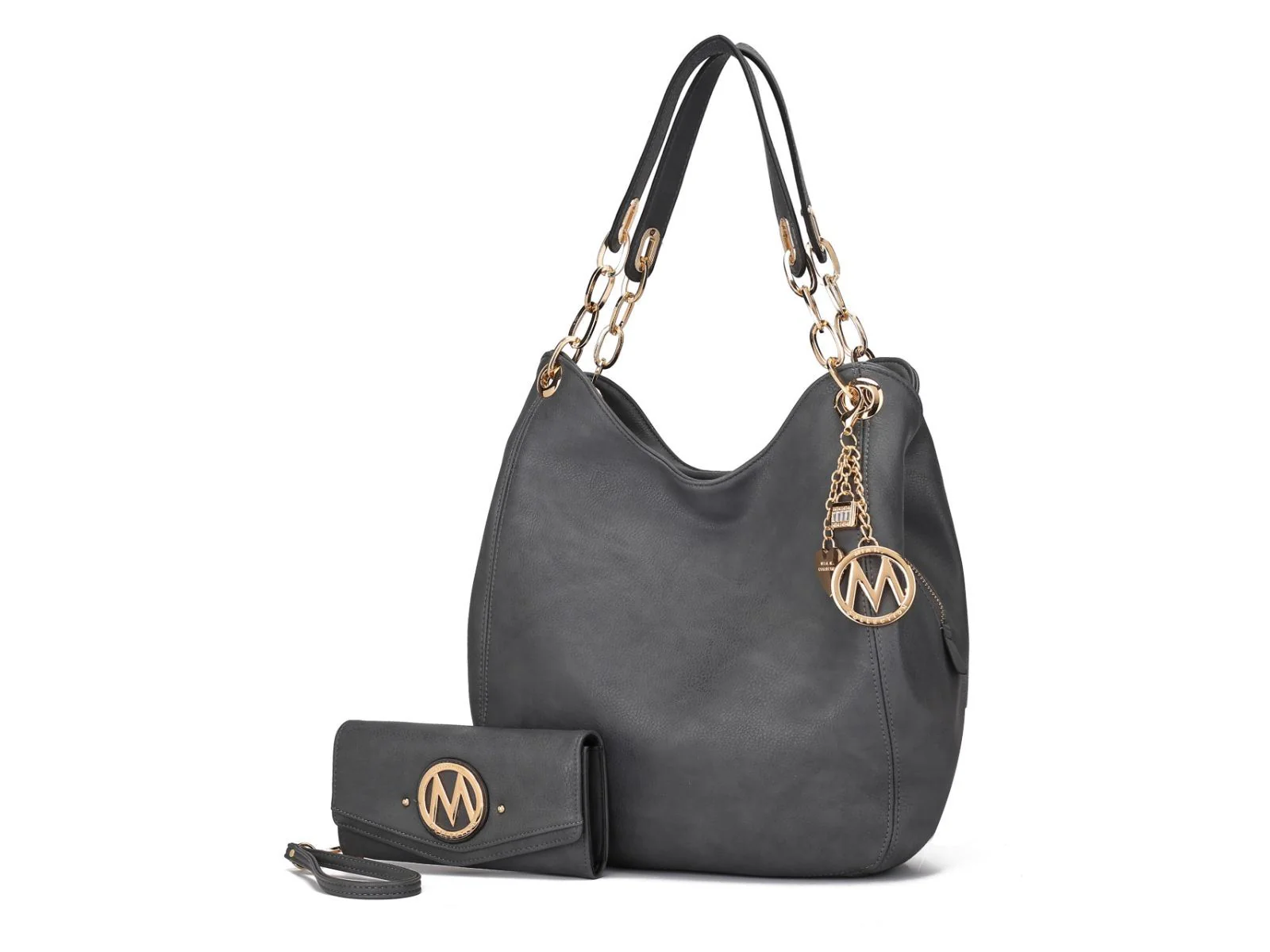 MKF Collection Ashley Vegan Leather Women's Hobo Shoulder Bag with Wallet- 2 pieces by Mia k - Image 29