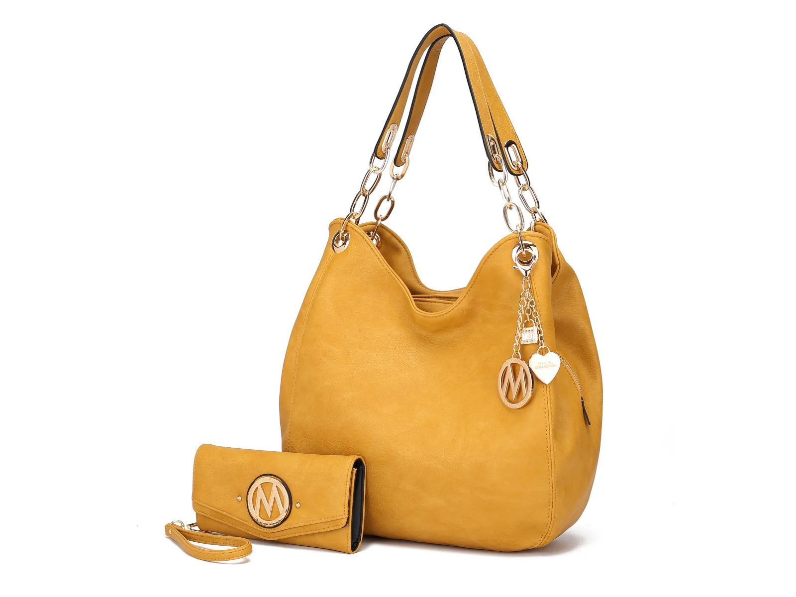 MKF Collection Ashley Vegan Leather Women's Hobo Shoulder Bag with Wallet- 2 pieces by Mia k - Image 50