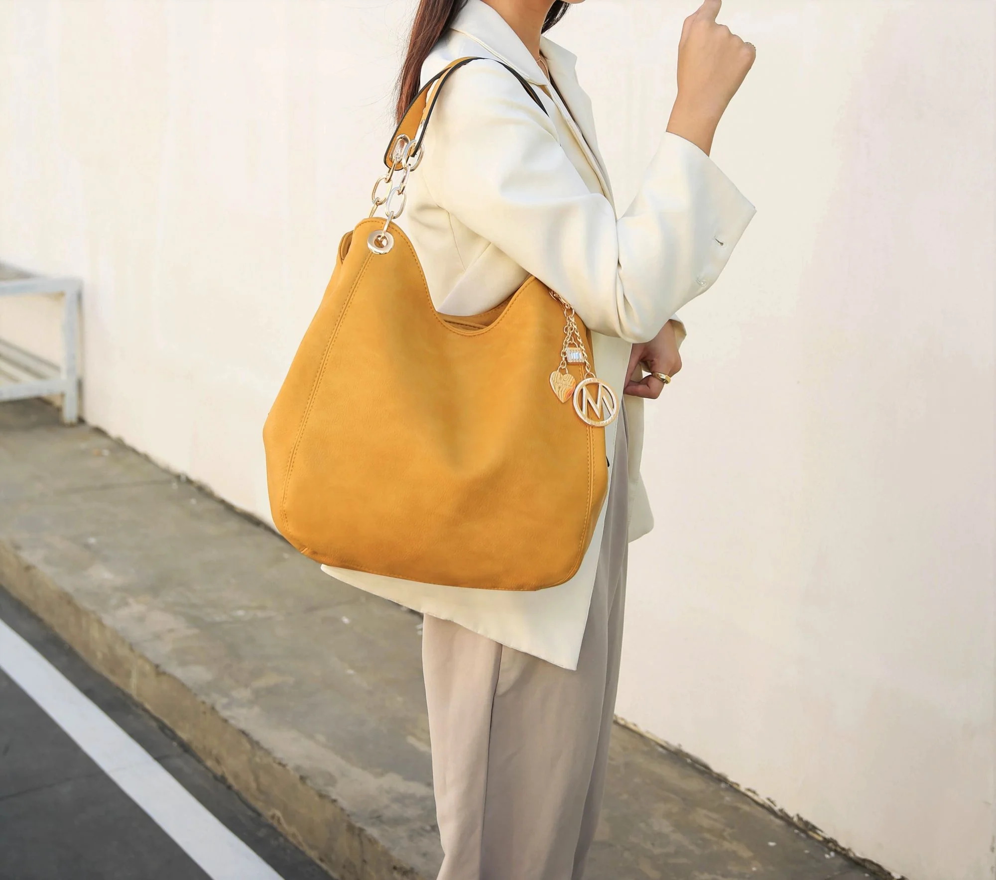MKF Collection Ashley Vegan Leather Women's Hobo Shoulder Bag with Wallet- 2 pieces by Mia k - Image 51