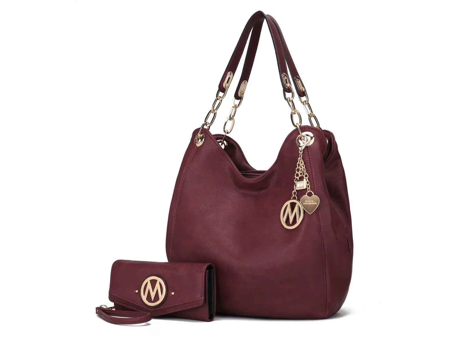 MKF Collection Ashley Vegan Leather Women's Hobo Shoulder Bag with Wallet- 2 pieces by Mia k - Image 78