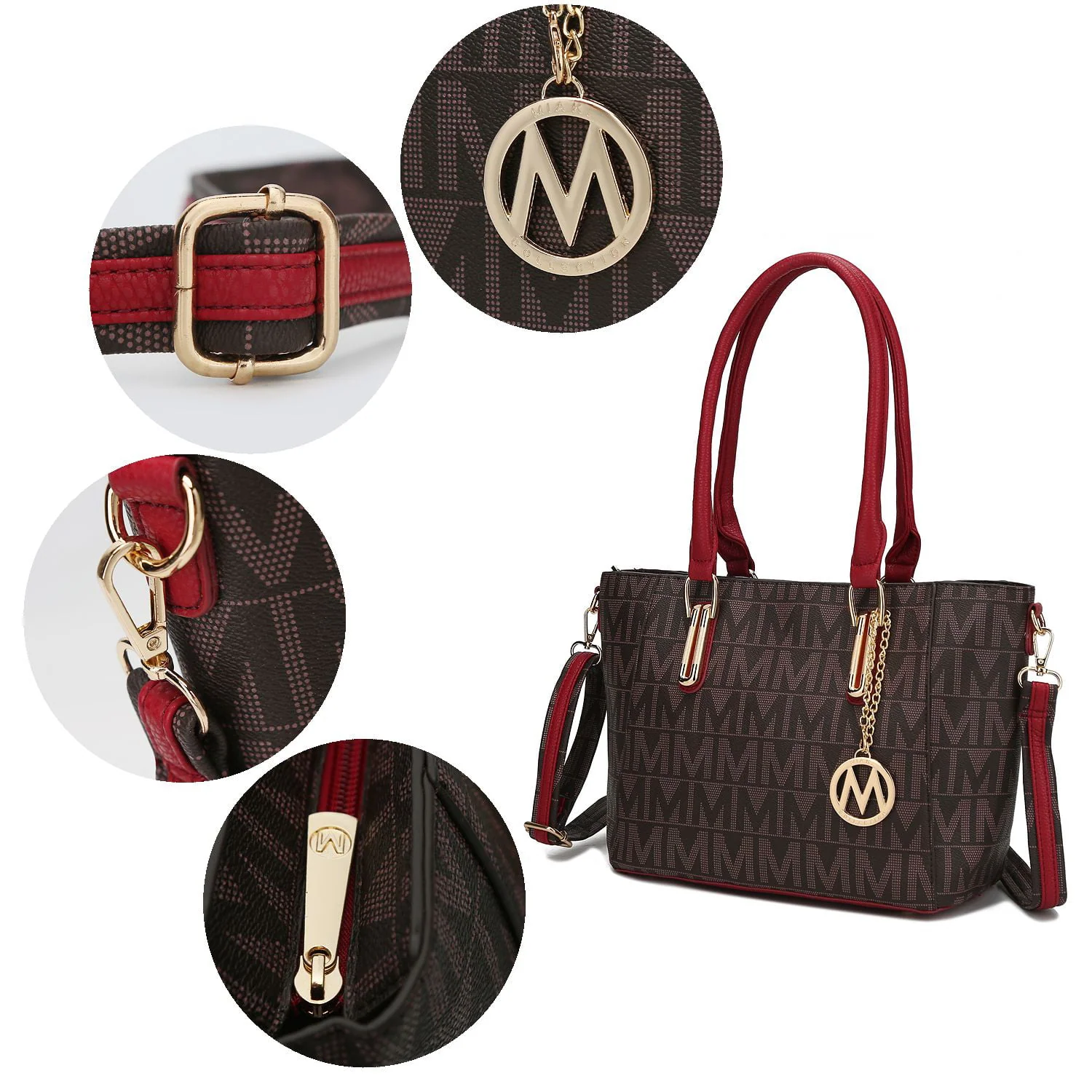 MKF Collection Casey M Signature 2-Piece Set Tote & Crossbody Handbags by Mia K. - Image 3