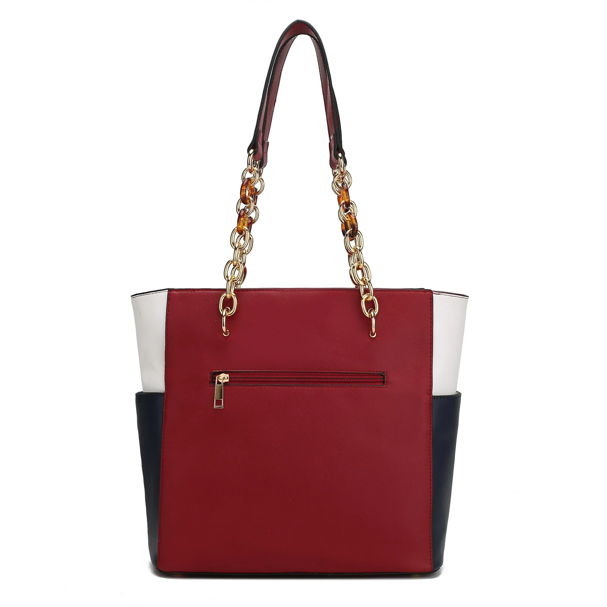 MKF Collection Rochelle Vegan Leather Women's Tote & Wristlet Set by Mia K. 2 Pieces-B. Blue Denim - Image 2