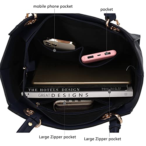 MKF Collection Tote Bag for Women, Vegan Leather Satchel Wristlet wallet Shoulder bag Top-Handle Hobo Purse Handbag - Image 3